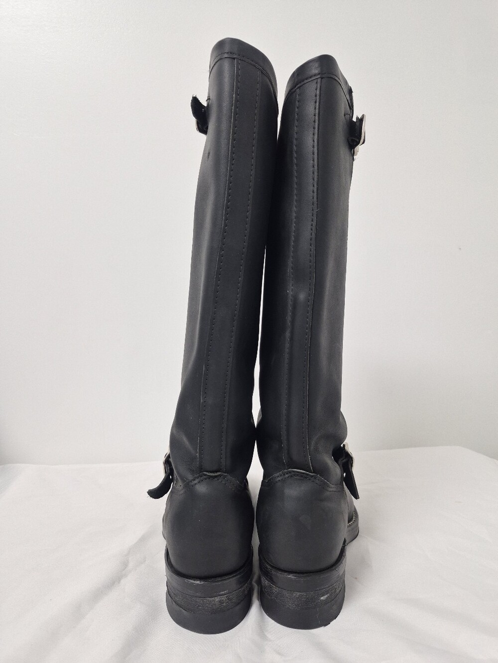 NWOT Vintage Chippewa Tall Black Leather Steel Toe Engineer Biker Boots sz 6.5D - Picture 6 of 13